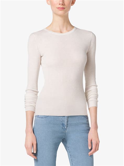 michael kors collection featherweight cashmere sweater|Michael Kors merino wool sweater.